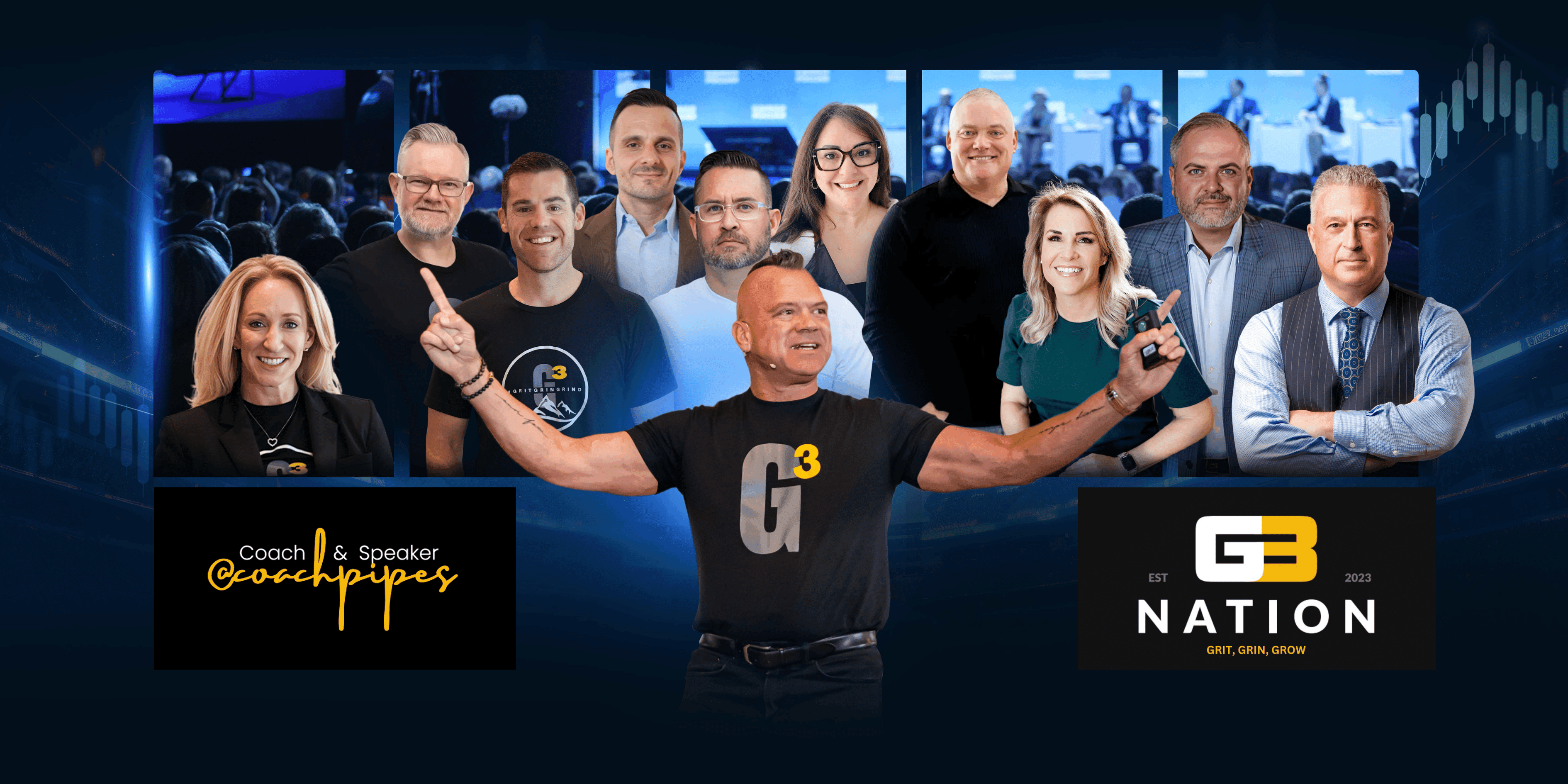 Bill Pipes with the G3 Nation coaching team